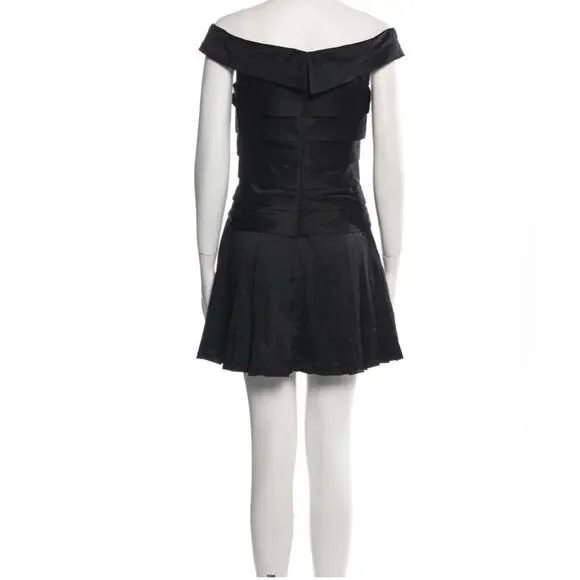 Ted Baker London ‘Erta’ black satin mini dress (TB size 3/US size 6/8) EUC - Picture 3 of 7